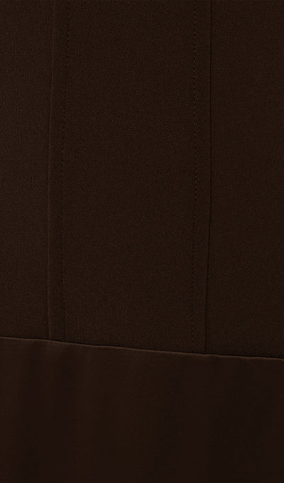 Elodie | Luxe Long Sleeve Satin-Panel Evening Dress