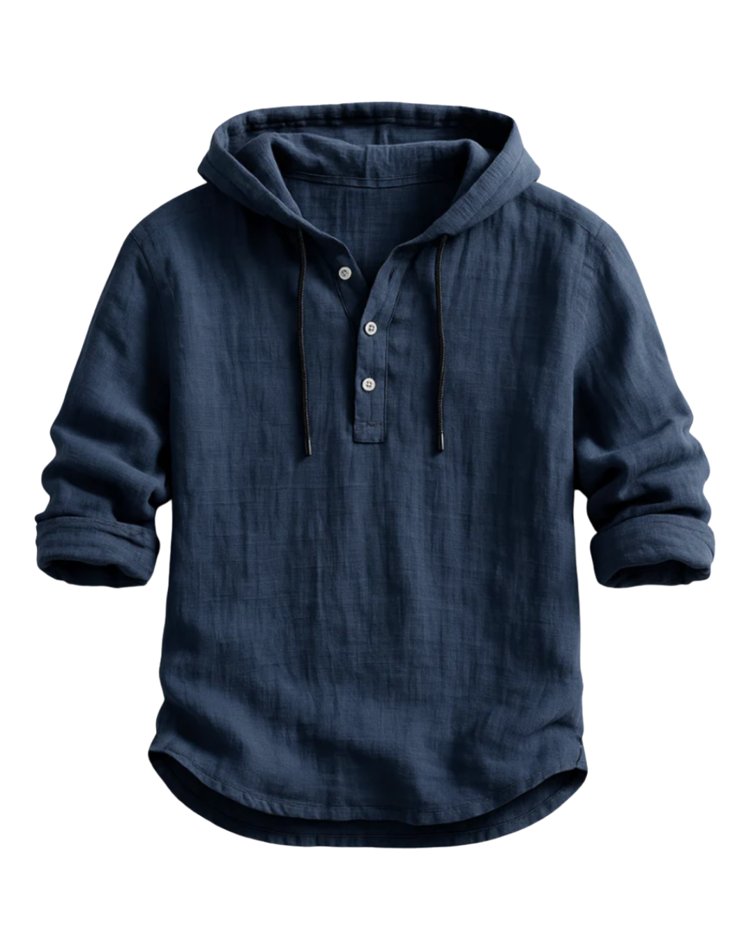 Miles | Relaxed Fit Linen Hooded Henley