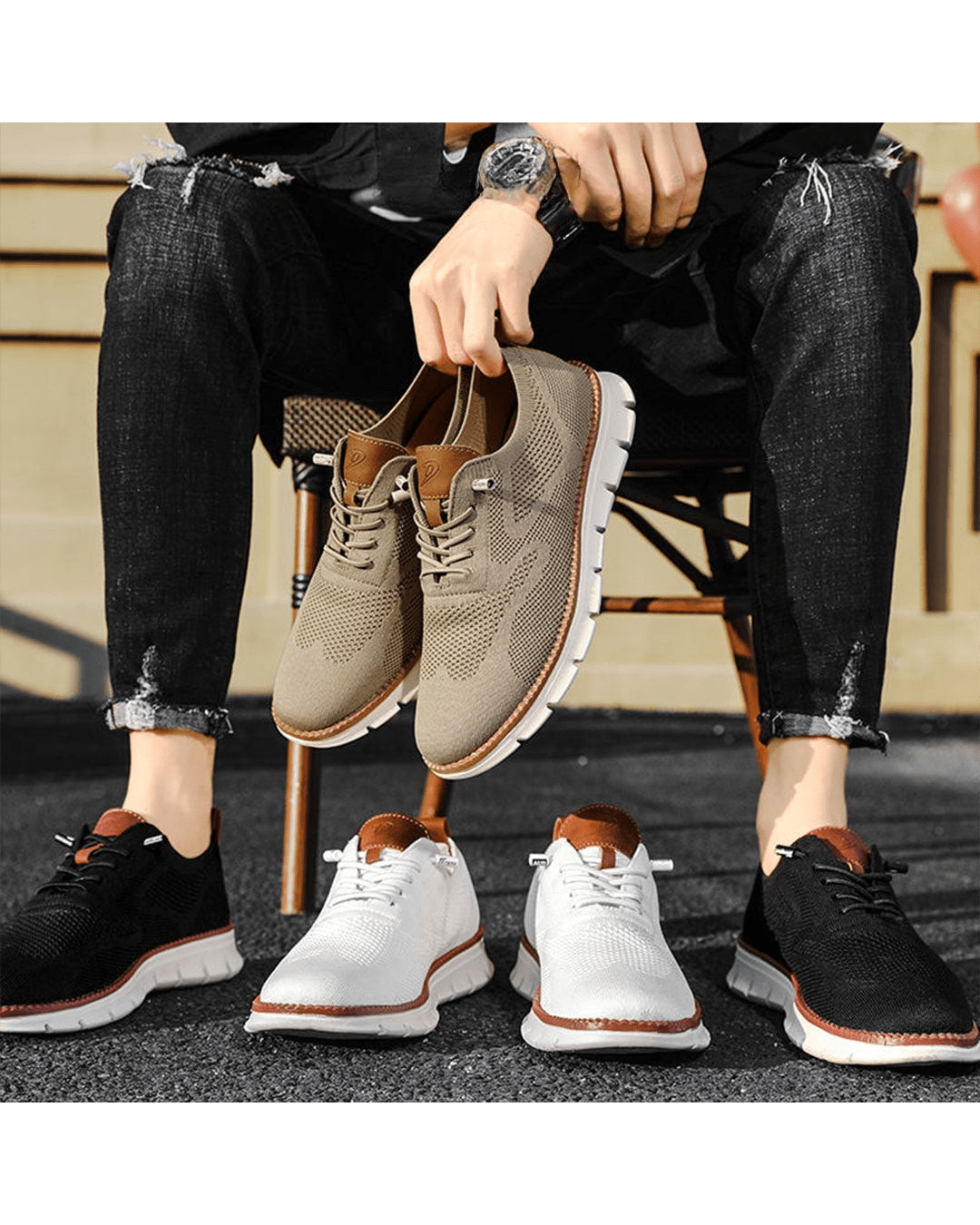 Elliot | Lightweight Knit Oxford Sneaker