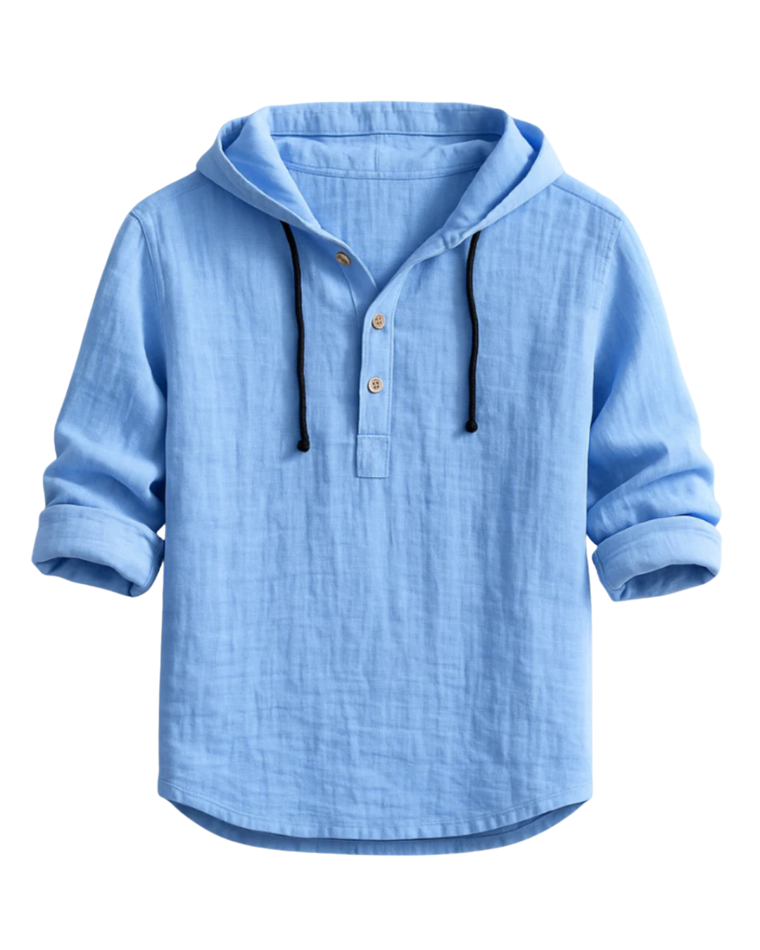 Miles | Relaxed Fit Linen Hooded Henley