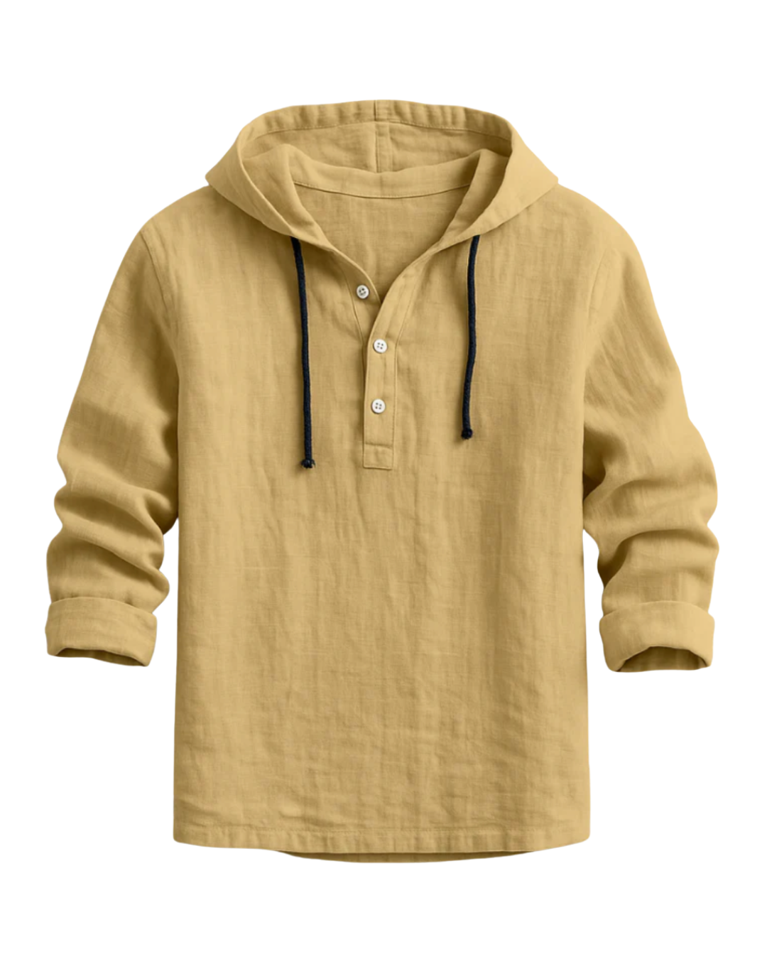 Miles | Relaxed Fit Linen Hooded Henley