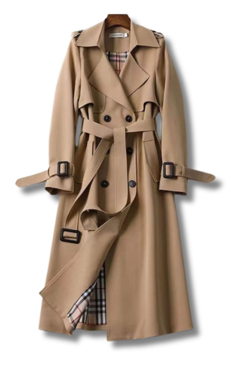 Charlotte | Classic Double-Breasted Belted Trench Coat