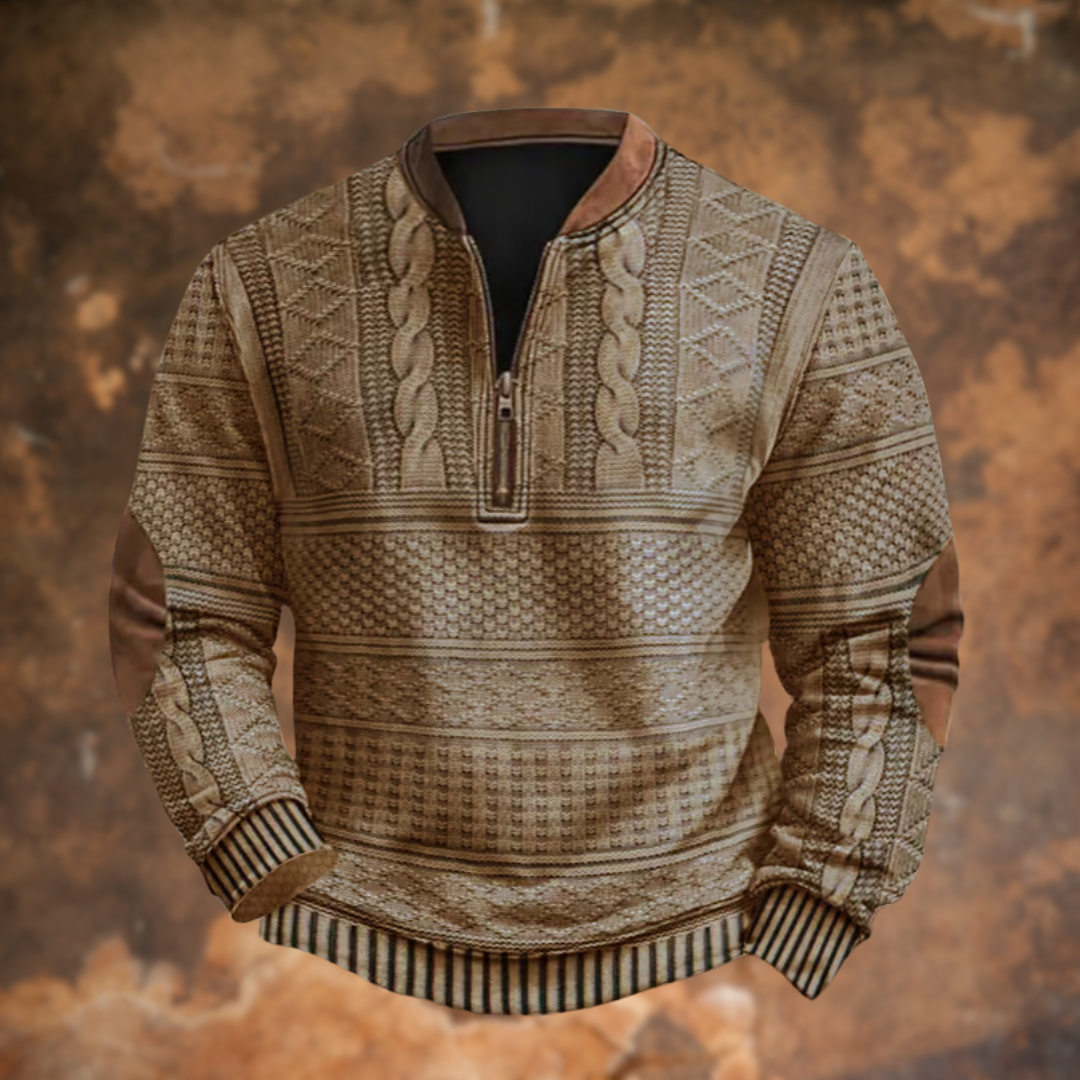 Calder | Nordic Knit-Style Quarter-Zip Pullover
