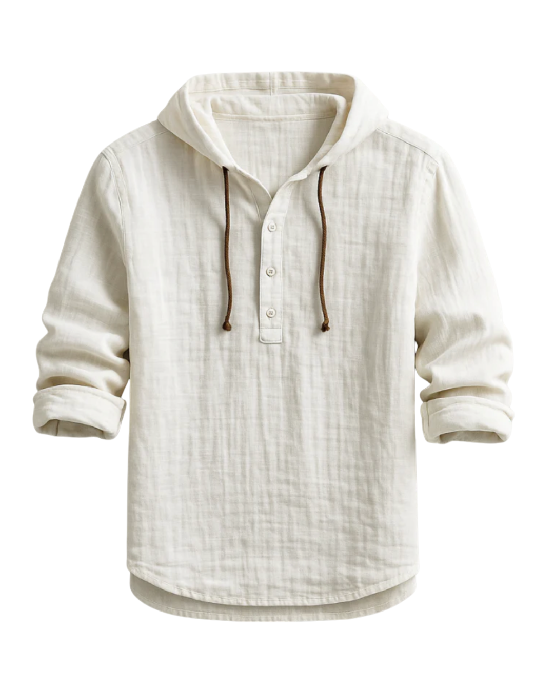 Miles | Relaxed Fit Linen Hooded Henley