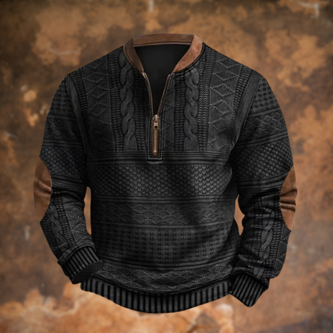 Calder | Nordic Knit-Style Quarter-Zip Pullover