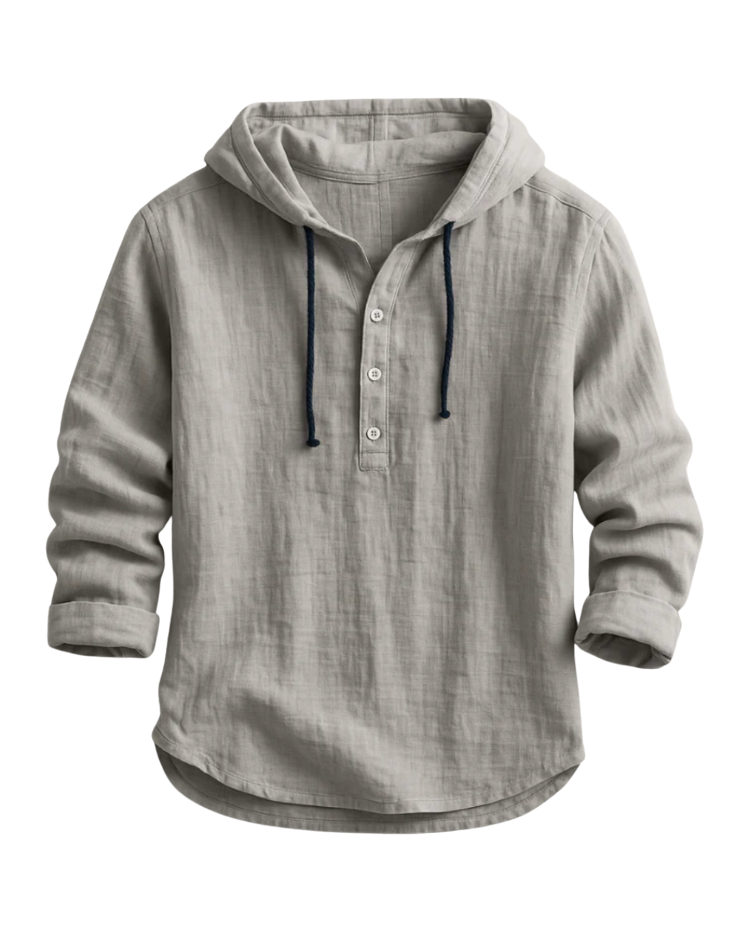 Miles | Relaxed Fit Linen Hooded Henley