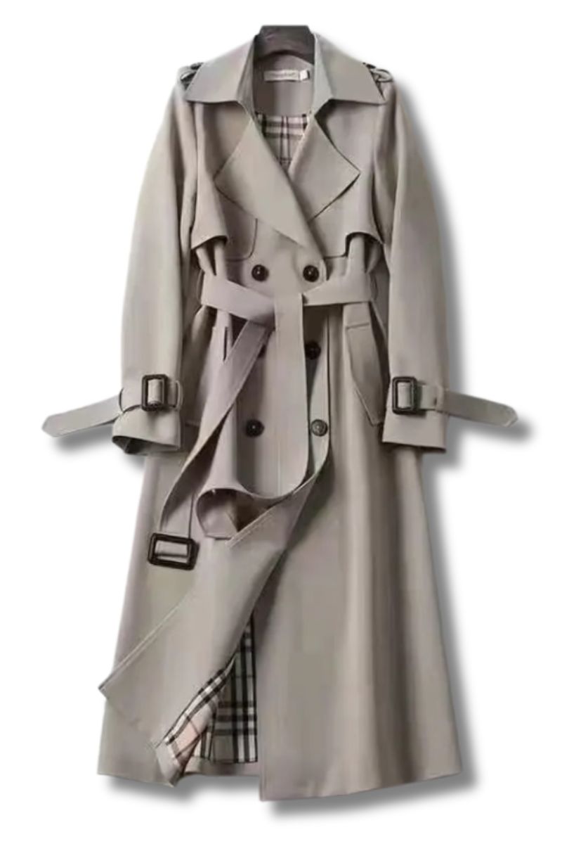 Charlotte | Classic Double-Breasted Belted Trench Coat