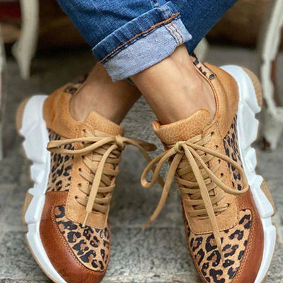 Zara | Wild Print Chunky Sole Sneakers