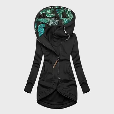 Leah | Asymmetrical Zip-Up Hooded Jacket