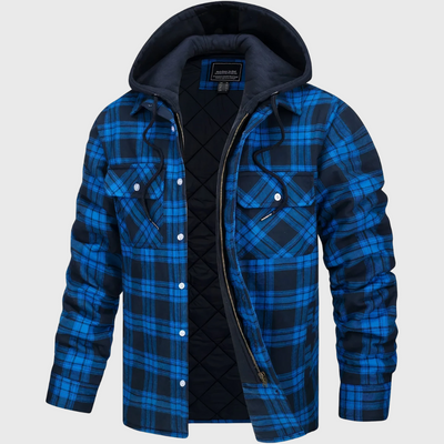 Logan | Quilted-Lined Flannel Hoodie Jacket