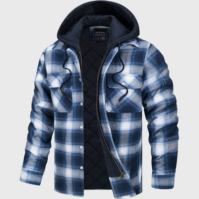 Logan | Quilted-Lined Flannel Hoodie Jacket