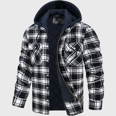 Logan | Quilted-Lined Flannel Hoodie Jacket