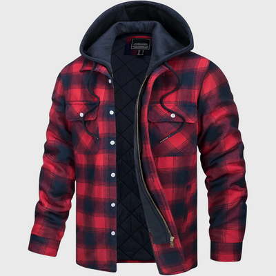 Logan | Quilted-Lined Flannel Hoodie Jacket