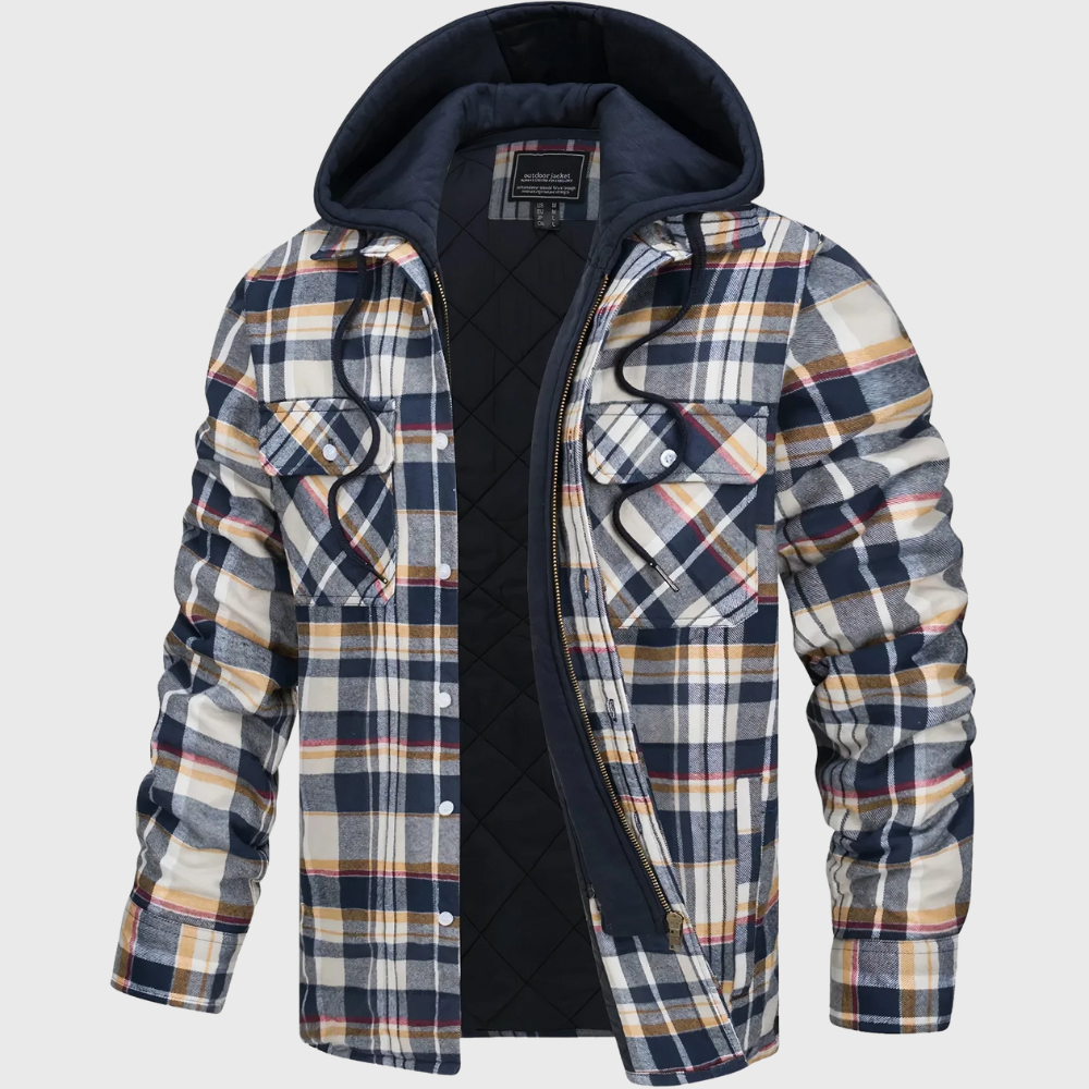 Logan | Quilted-Lined Flannel Hoodie Jacket