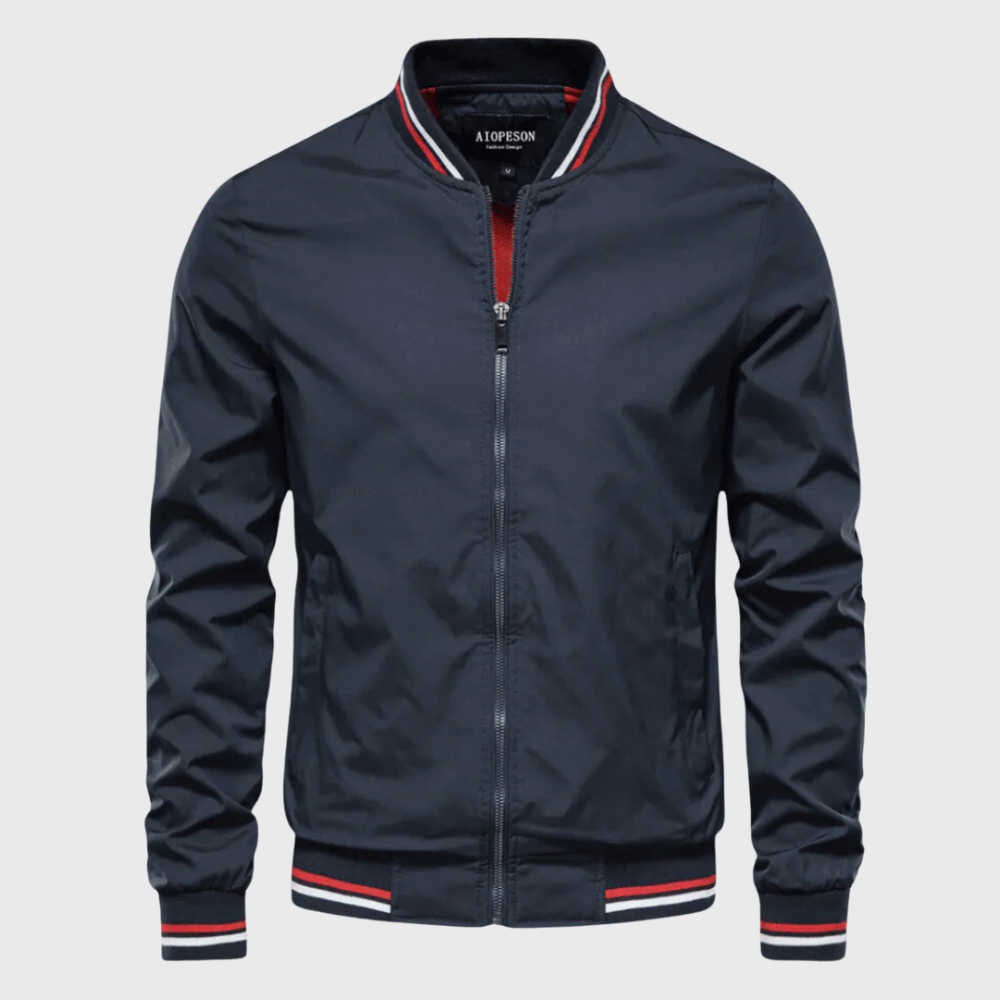 Carter | Lightweight Varsity-Trim Bomber Jacket