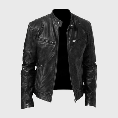 Jaxon | Classic Slim-Fit Leather Biker Jacket