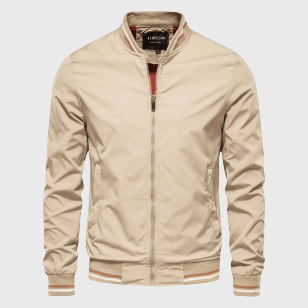 Carter | Lightweight Varsity-Trim Bomber Jacket