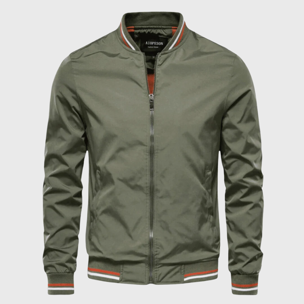 Carter | Lightweight Varsity-Trim Bomber Jacket