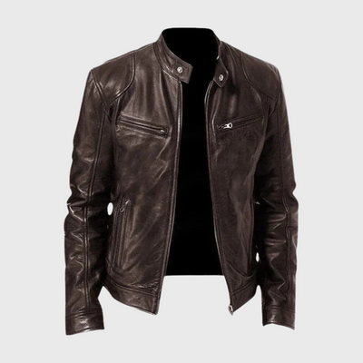 Jaxon | Classic Slim-Fit Leather Biker Jacket