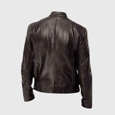 Jaxon | Classic Slim-Fit Leather Biker Jacket