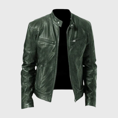Jaxon | Classic Slim-Fit Leather Biker Jacket