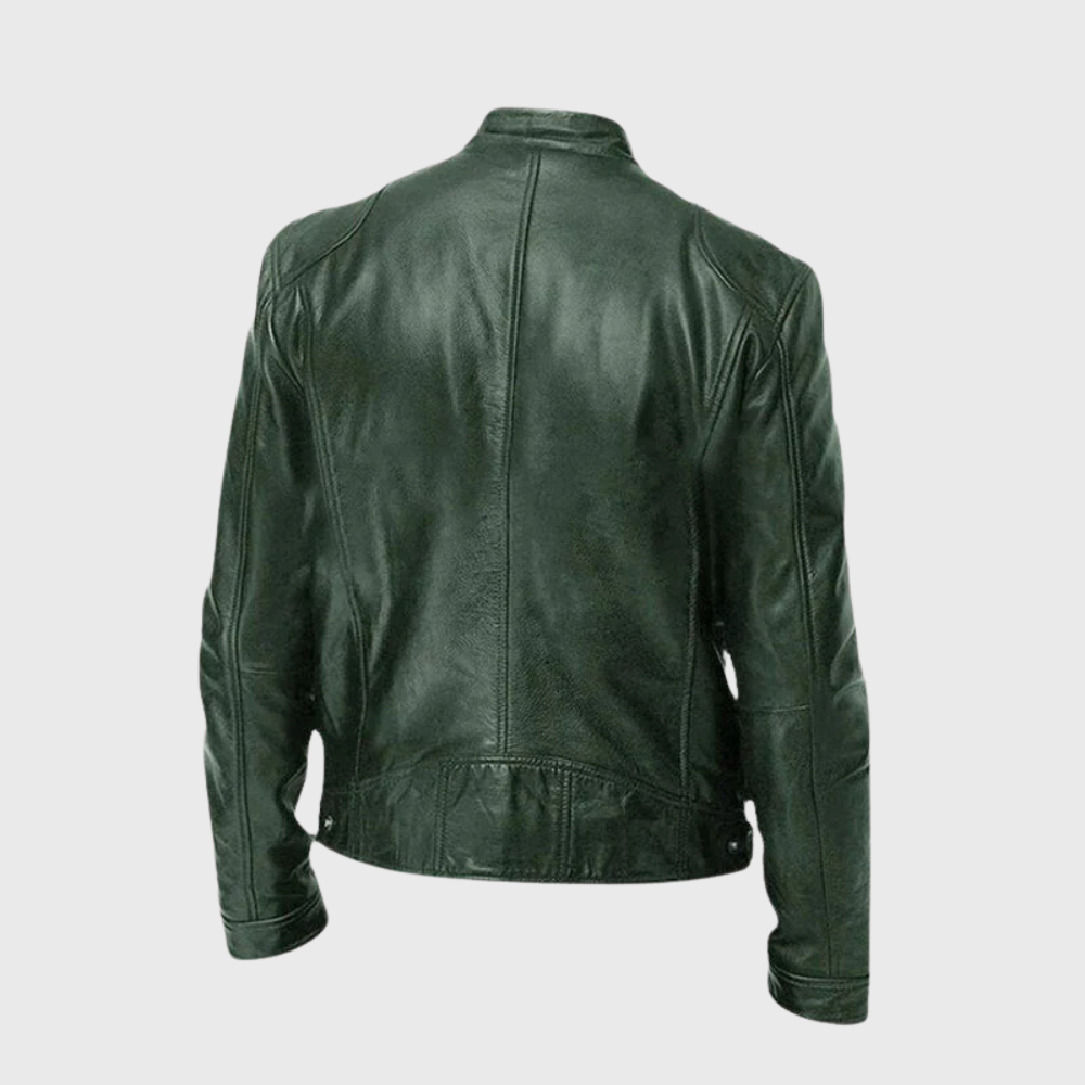 Jaxon | Classic Slim-Fit Leather Biker Jacket