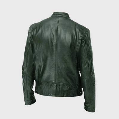 Jaxon | Classic Slim-Fit Leather Biker Jacket