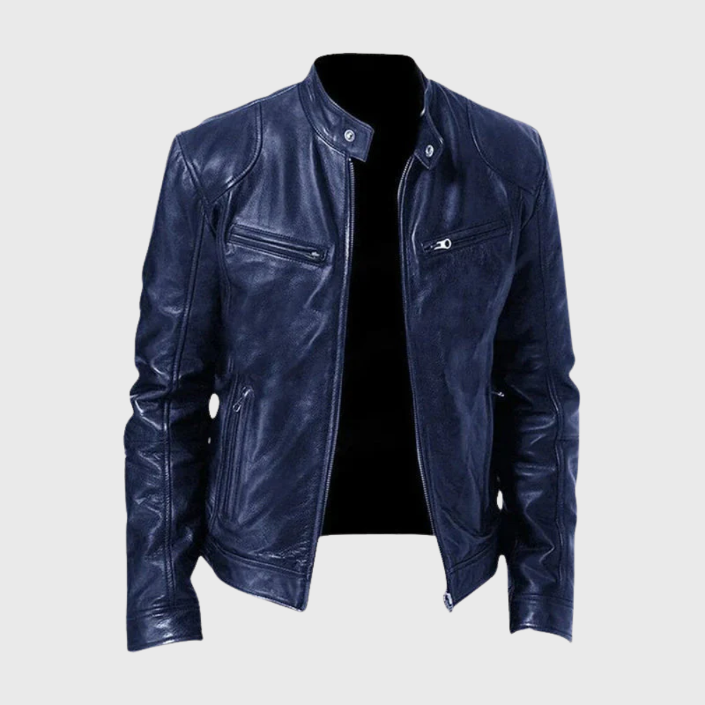 Jaxon | Classic Slim-Fit Leather Biker Jacket