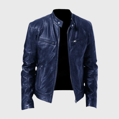 Jaxon | Classic Slim-Fit Leather Biker Jacket