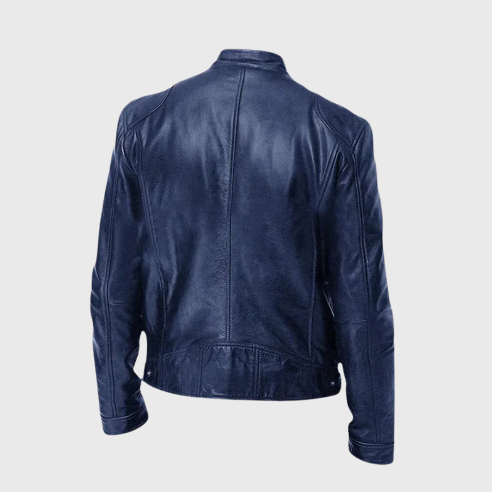Jaxon | Classic Slim-Fit Leather Biker Jacket