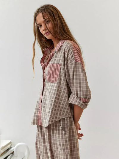 Freya | Relaxed Mixed-Print Lounge Set