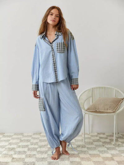 Freya | Relaxed Mixed-Print Lounge Set