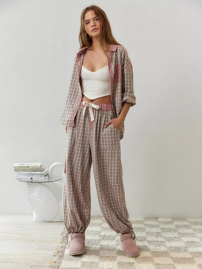 Freya | Relaxed Mixed-Print Lounge Set