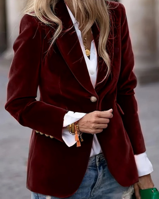 Valentina | Velvet Tailored Blazer