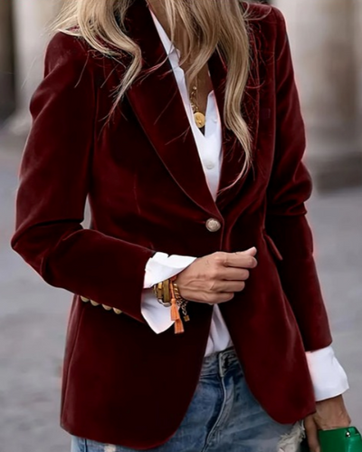 Valentina | Velvet Tailored Blazer