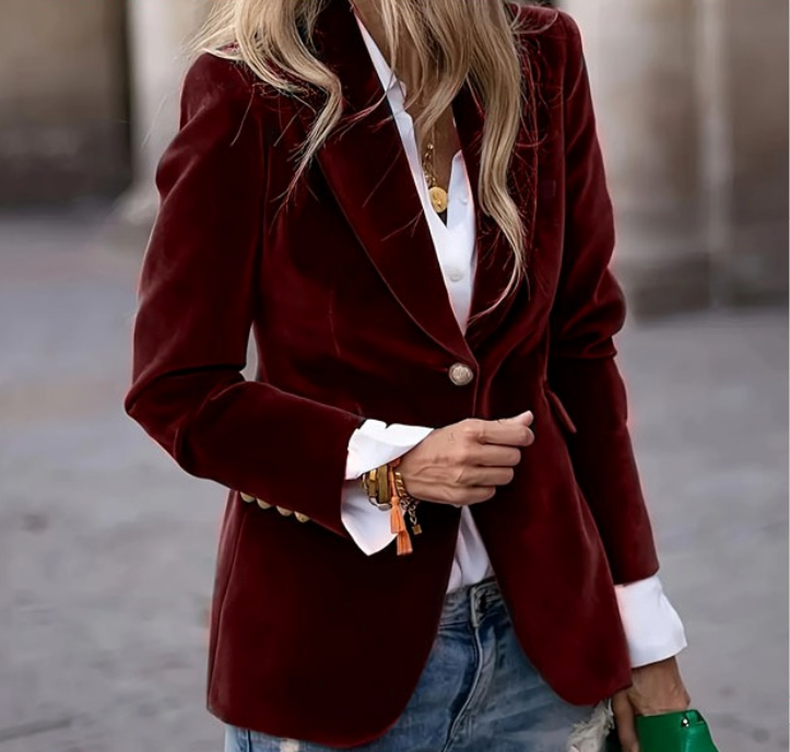 Valentina | Velvet Tailored Blazer