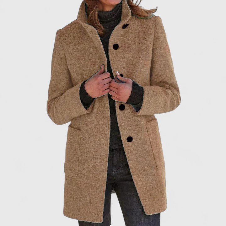 Isabelle | Elegant Wool-Blend Winter Coat