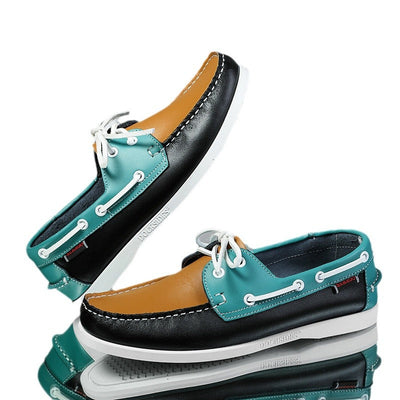 Hudson | Two-Tone Leather Deck Loafers