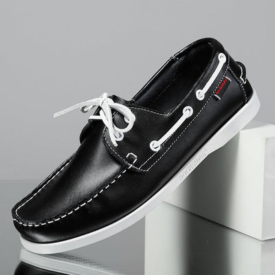 Hudson | Two-Tone Leather Deck Loafers