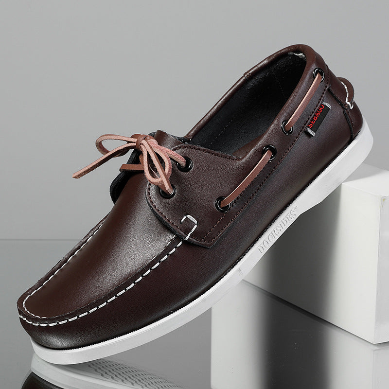 Hudson | Two-Tone Leather Deck Loafers