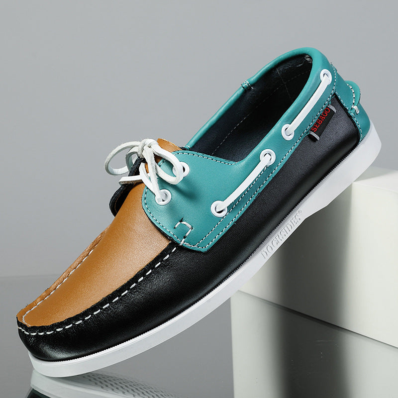 Hudson | Two-Tone Leather Deck Loafers