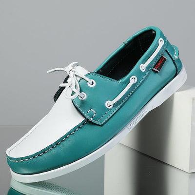 Hudson | Two-Tone Leather Deck Loafers