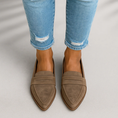 Aria | Pointed Toe Suede Loafers