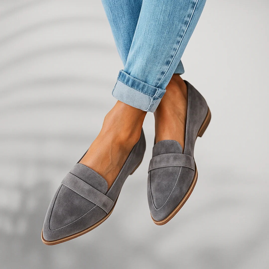 Aria | Pointed Toe Suede Loafers