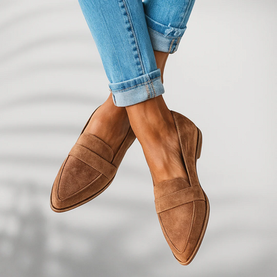 Aria | Pointed Toe Suede Loafers