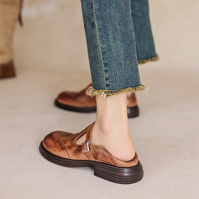 Clara | Vintage Leather Mary Jane Shoes