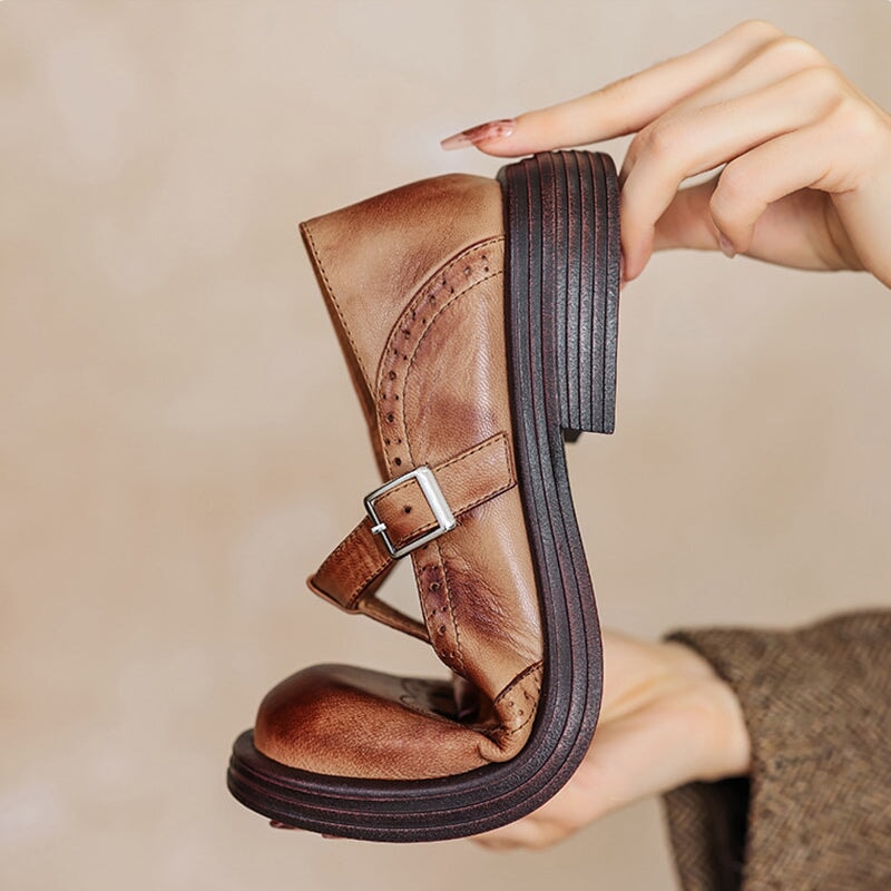 Clara | Vintage Leather Mary Jane Shoes