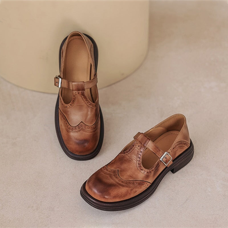 Clara | Vintage Leather Mary Jane Shoes