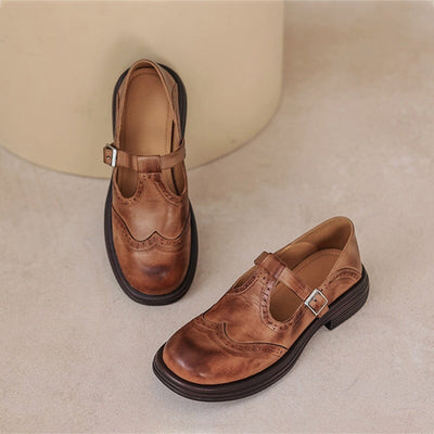 Clara | Vintage Leather Mary Jane Shoes
