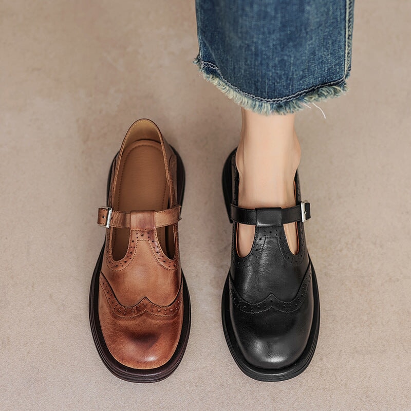 Clara | Vintage Leather Mary Jane Shoes